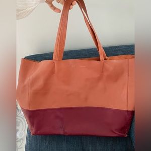 Celine Bicolor Horizontal Cabas Tote